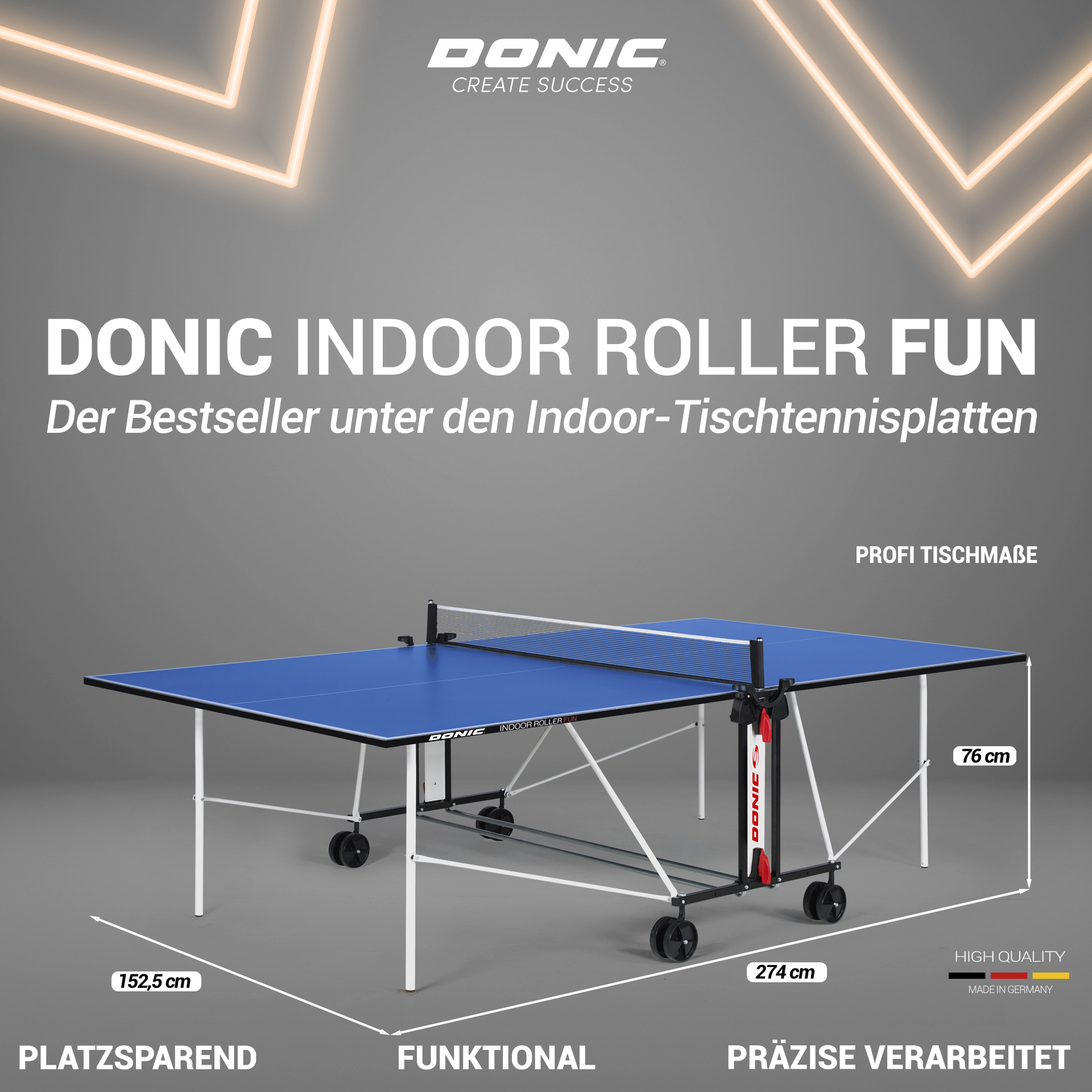 Tischtennis-Tisch DONIC Indoor Roller Fun