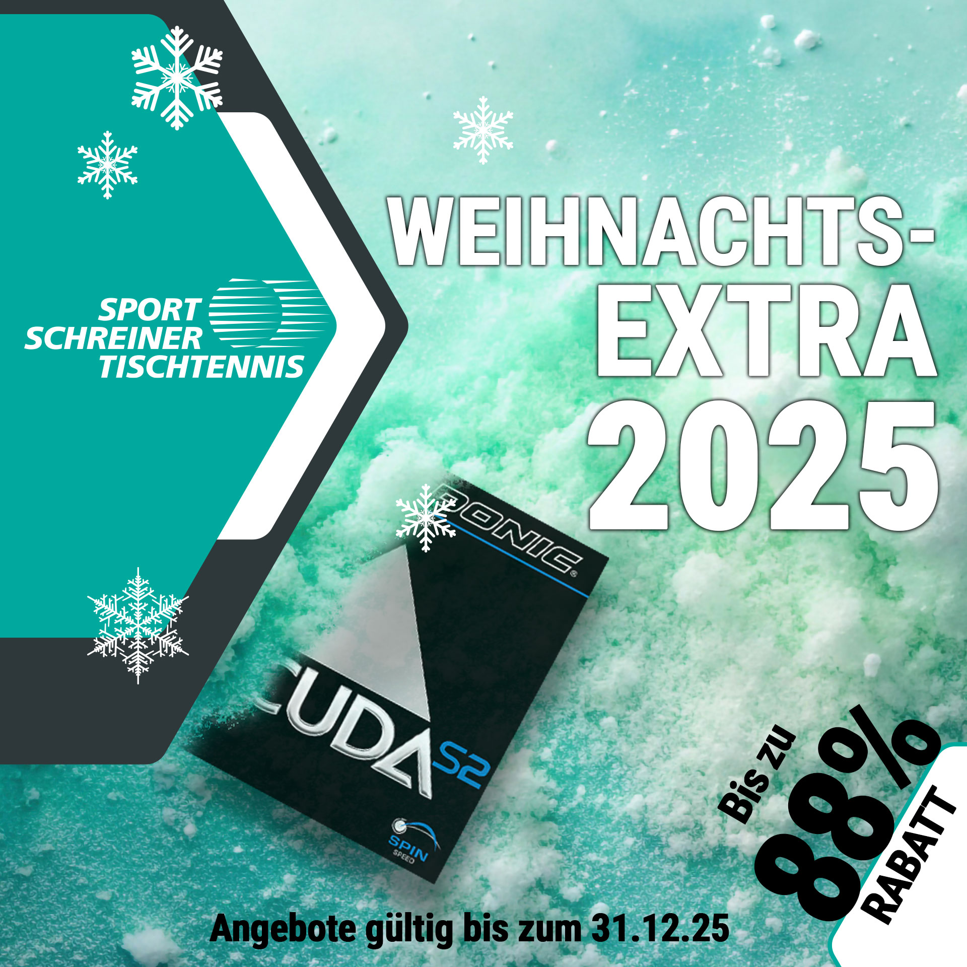 Tischtennis Weihnachts-Angebote