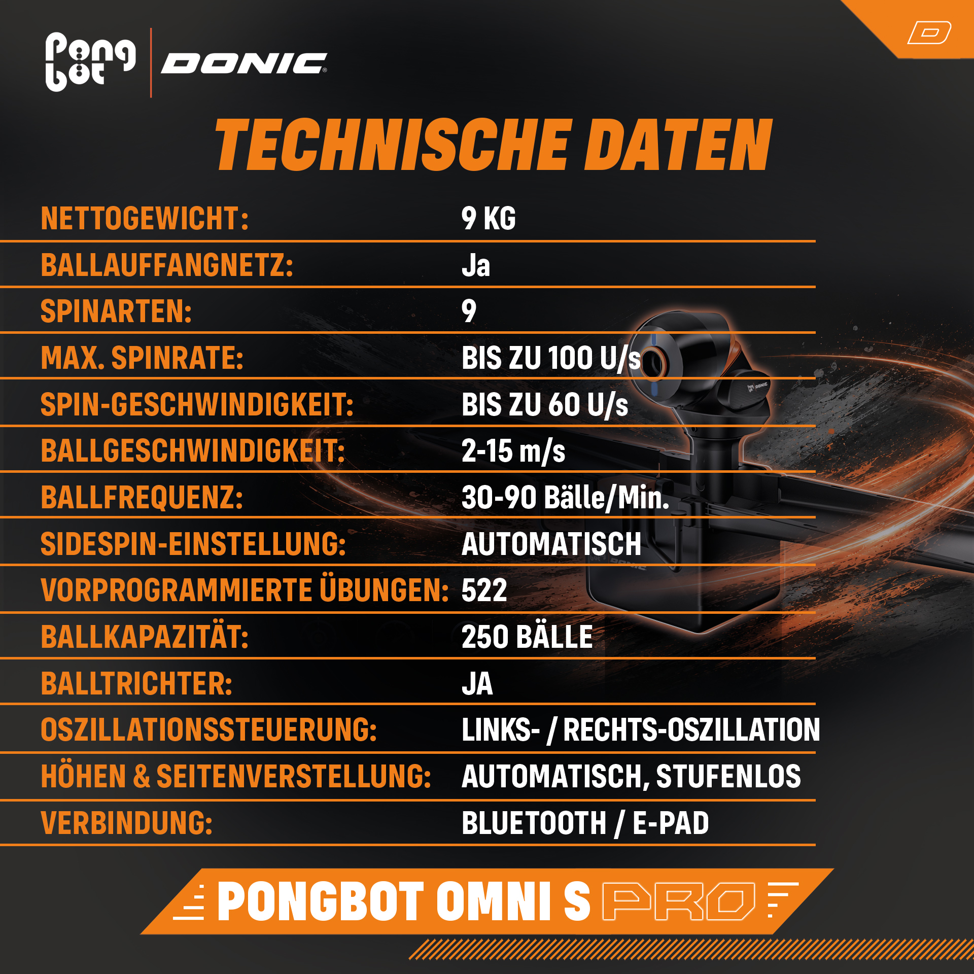 DONIC - PONGBOT OMNI S PRO