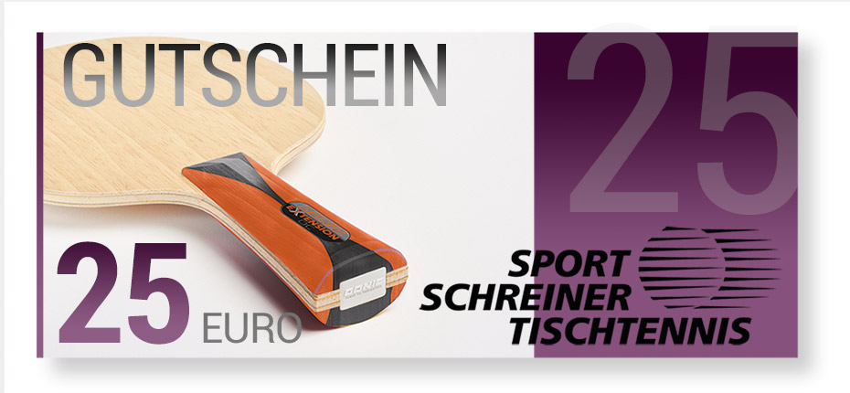 25 Euro Sport Schreiner Tischtennis Gutschein