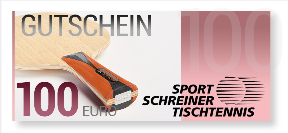 100 Euro Sport Schreiner Tischtennis Gutschein