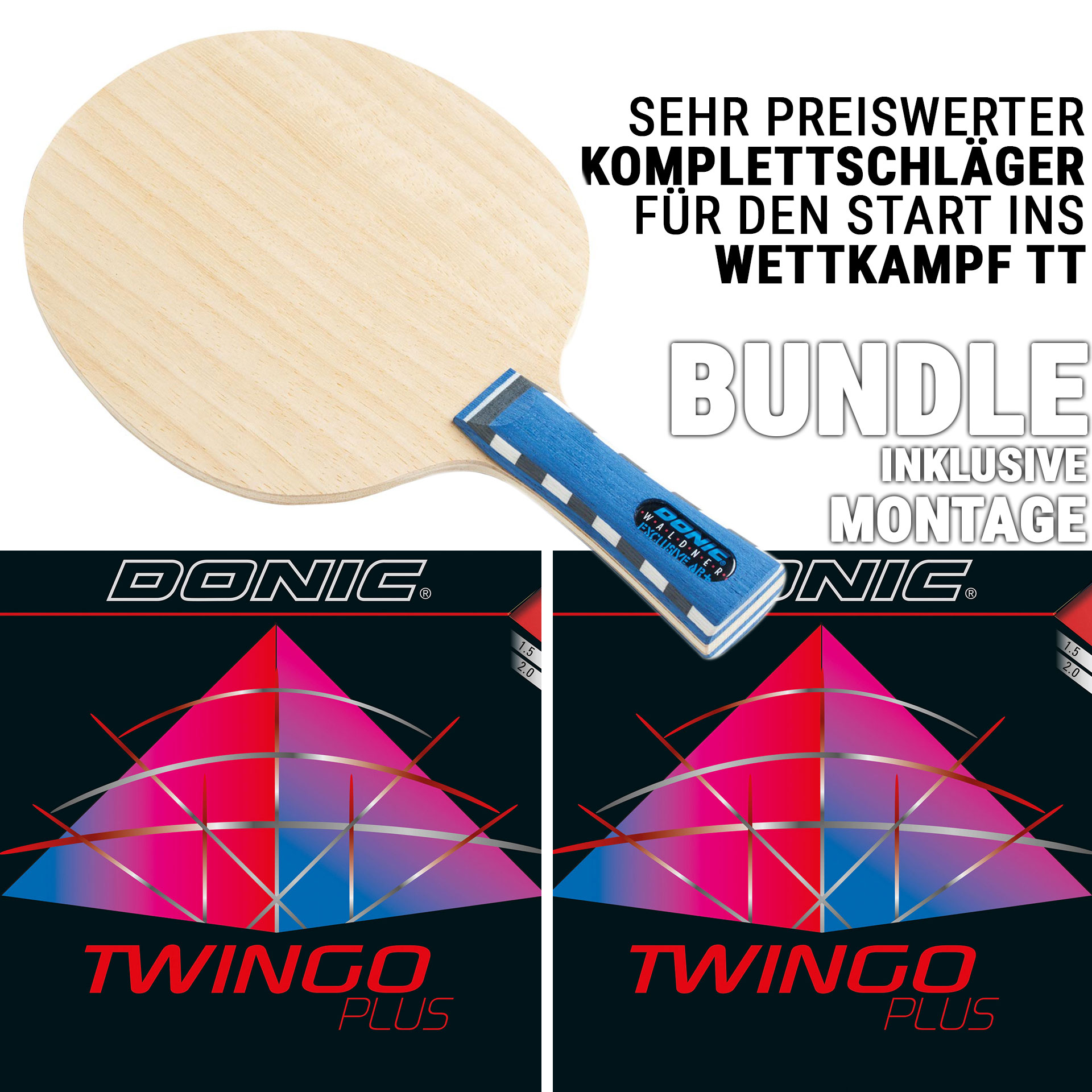 Bundle DONIC WALDNER EXCLUSIVE AR+ / TWINGO PLUS