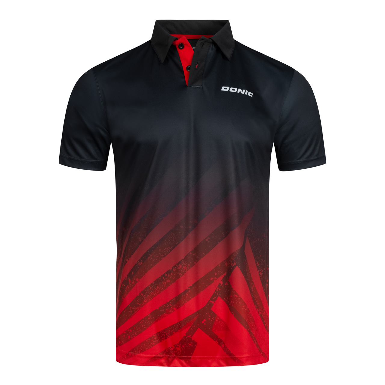 DONIC Poloshirt Flow schwarz/rot Brust 