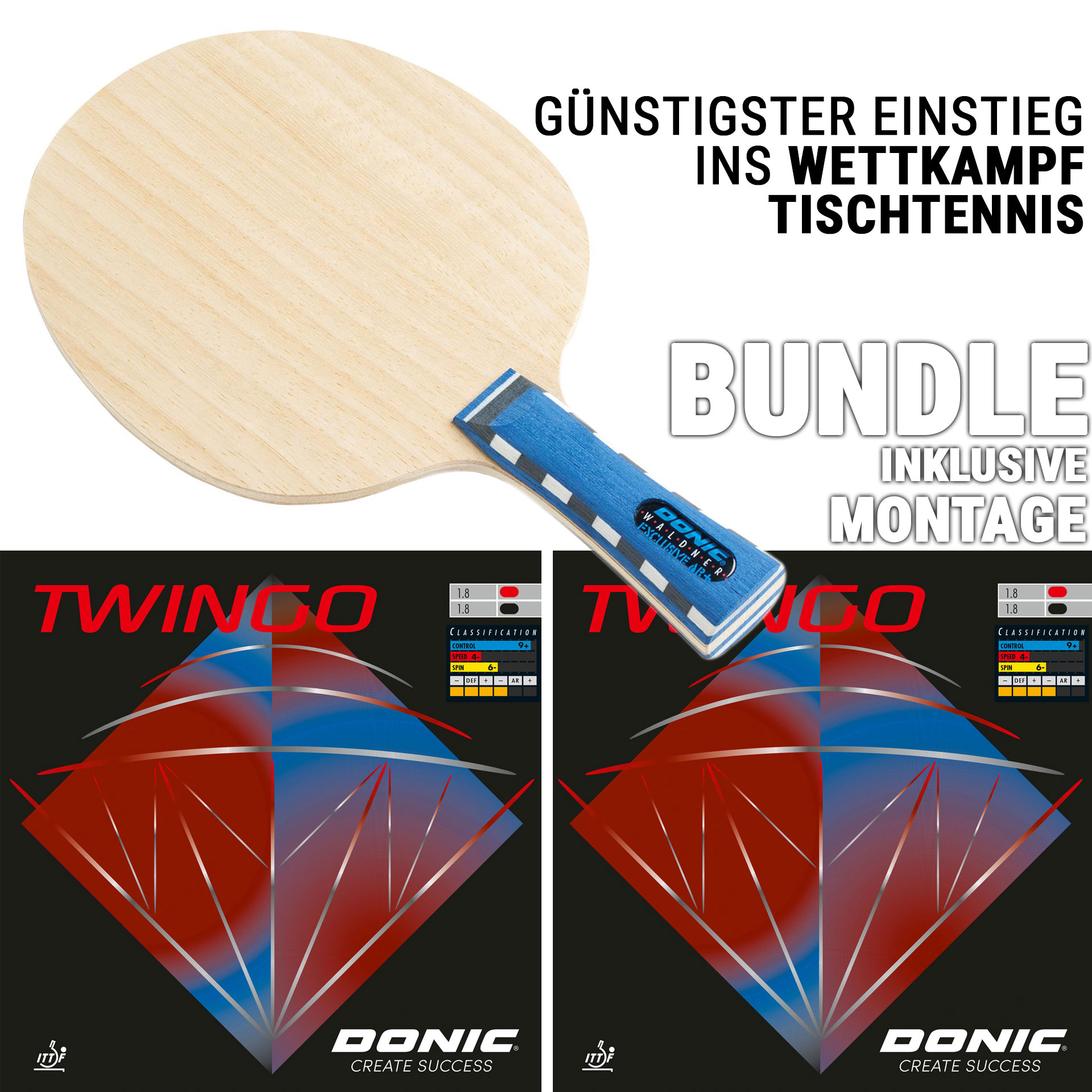 Bundle DONIC WALDNER EXCLUSIVE AR+ / TWINGO