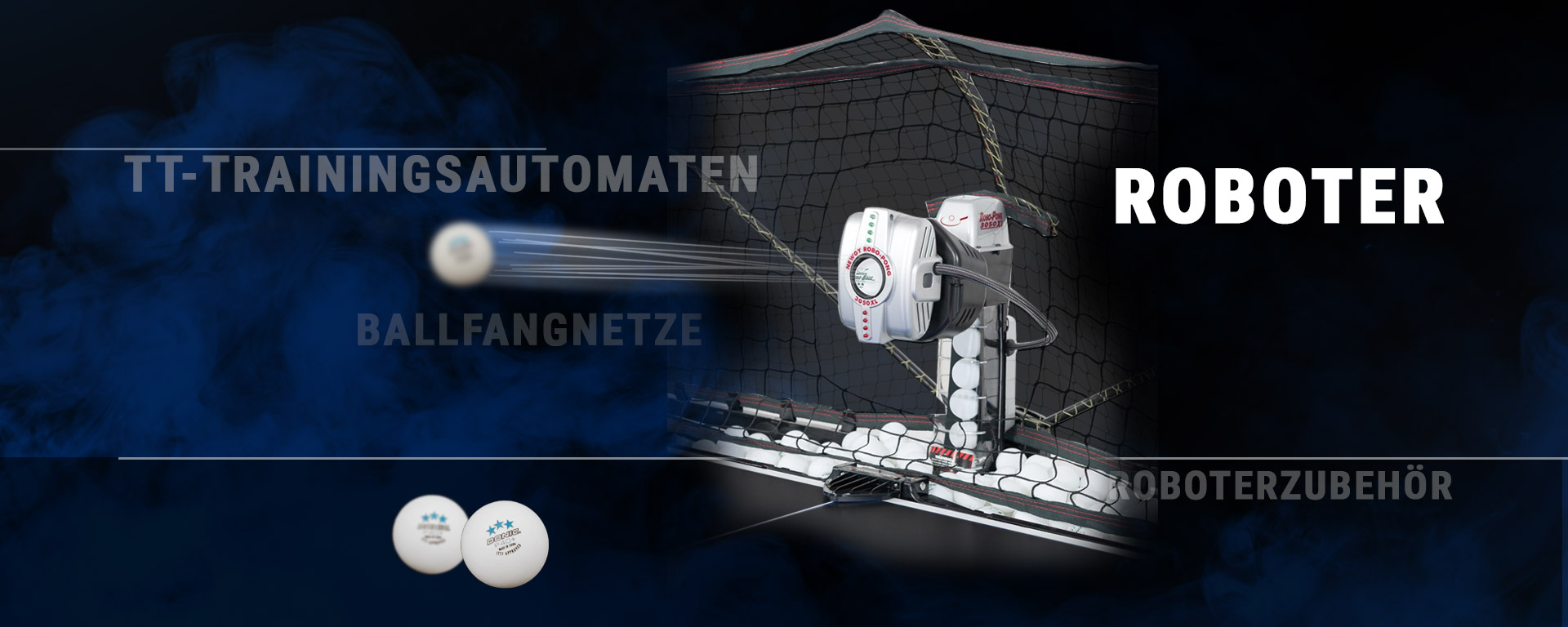 Tischtennisroboter in Aktion