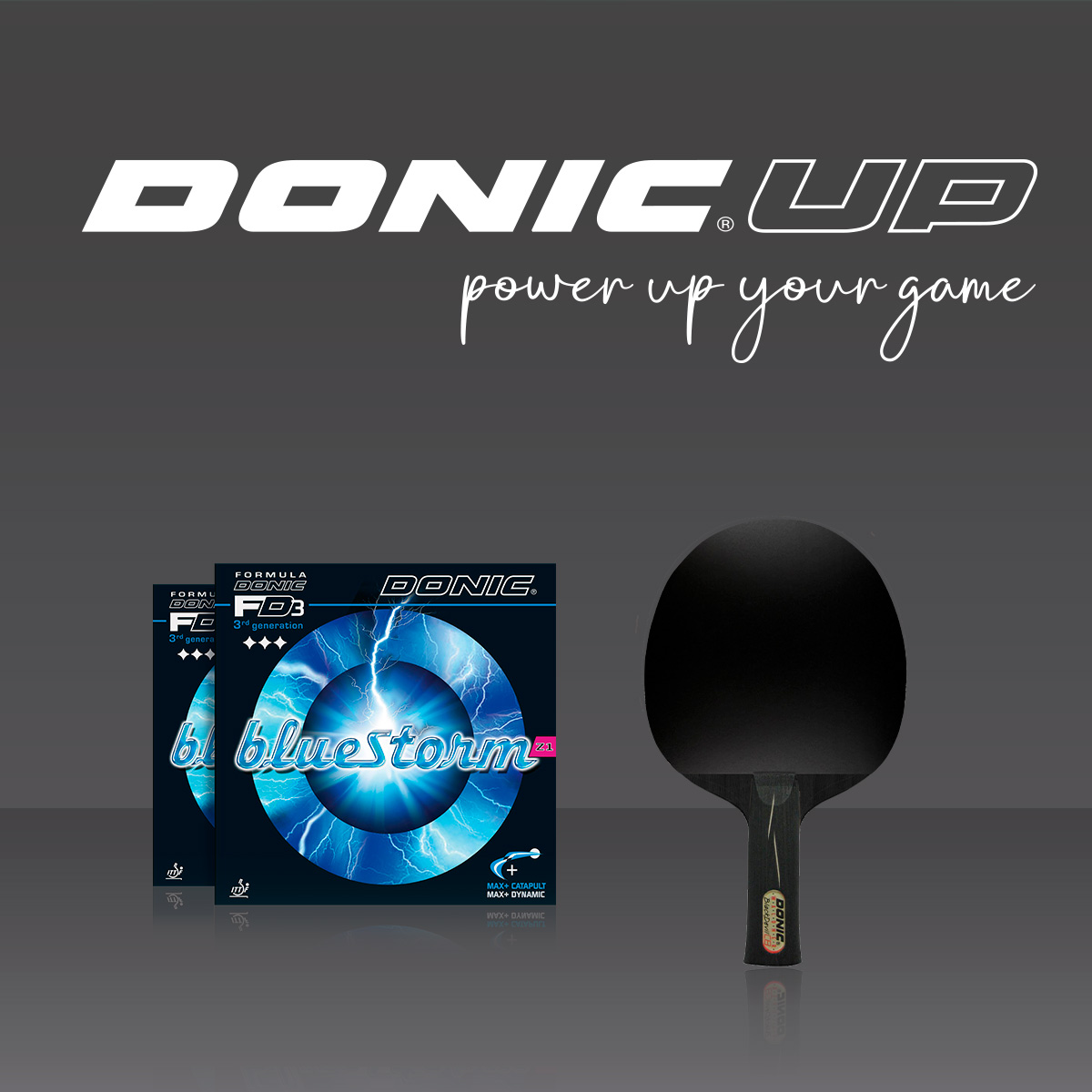 DONIC WALDNER BLACK DEVIL CB konkav mit BLUESTORM Z1