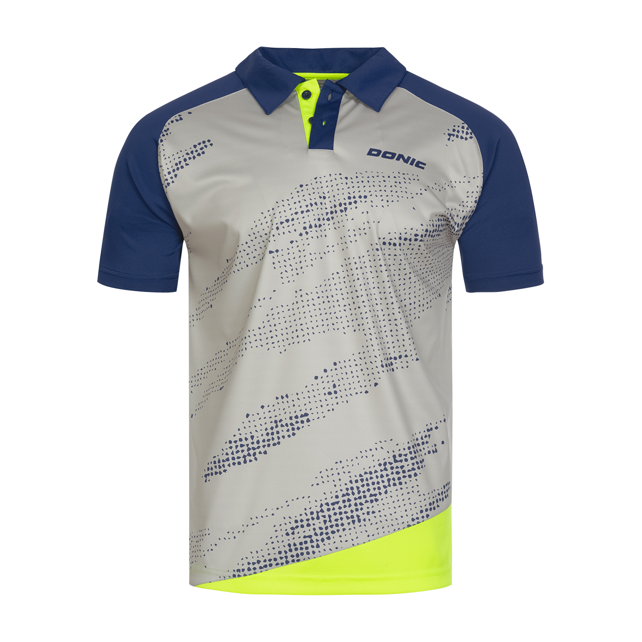 Tischtennis DONIC Poloshirt Mega grau Brust