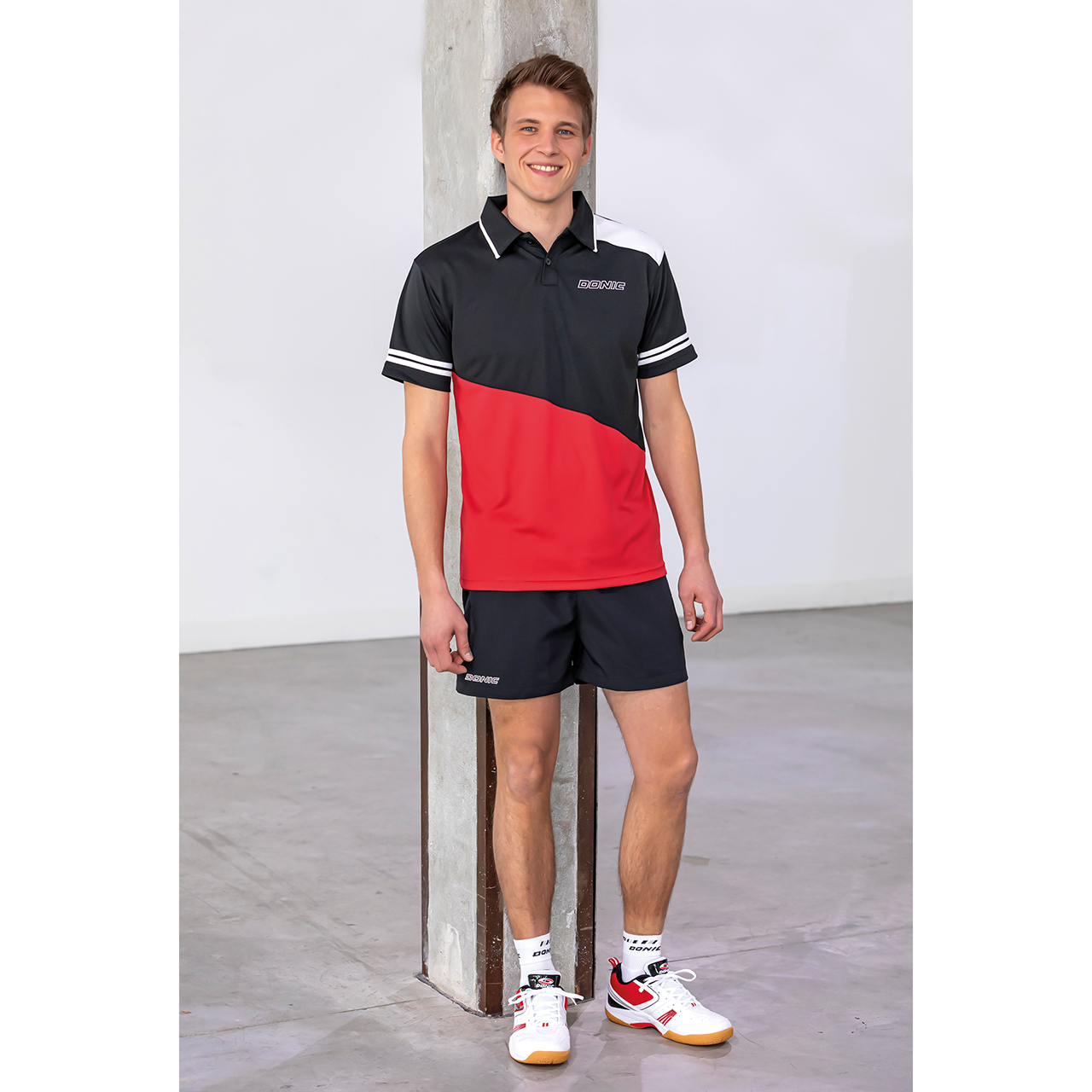 DONIC Poloshirt Primeflex rot Model