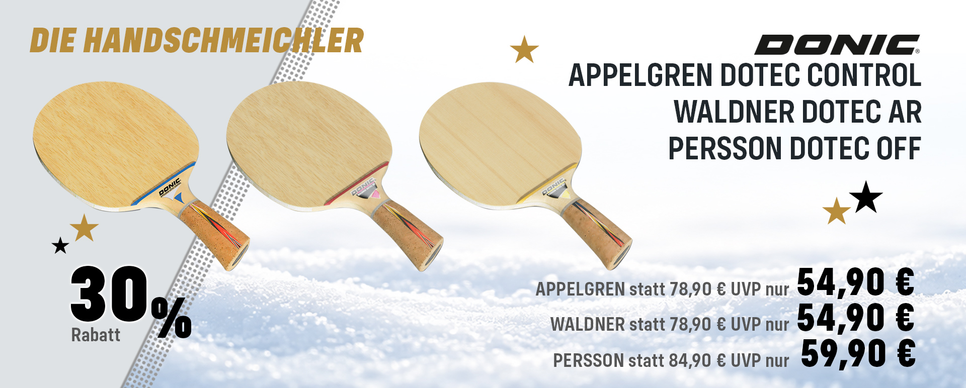 DONIC Hölzer Angebote XMAS