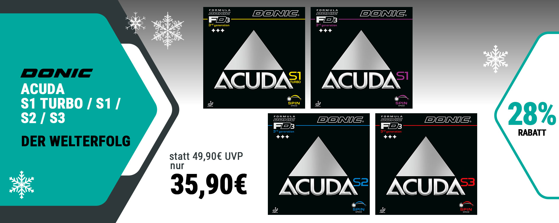 Angebot Tischtennis Belag Acuda
