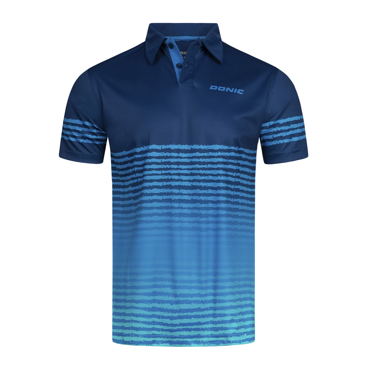 DONIC Tischtennis Poloshirt Libra marine/cyanblau Brust