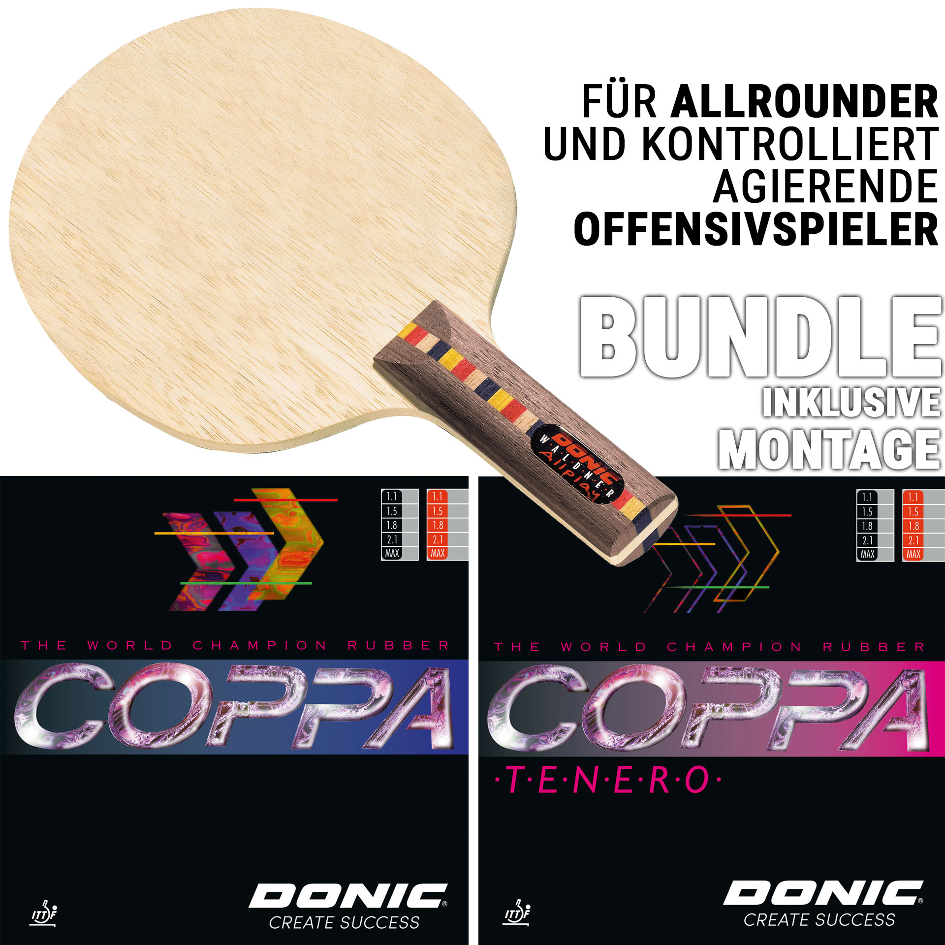 Bundle DONIC WALDNER ALLPLAY / COPPA / COPPA TENERO 