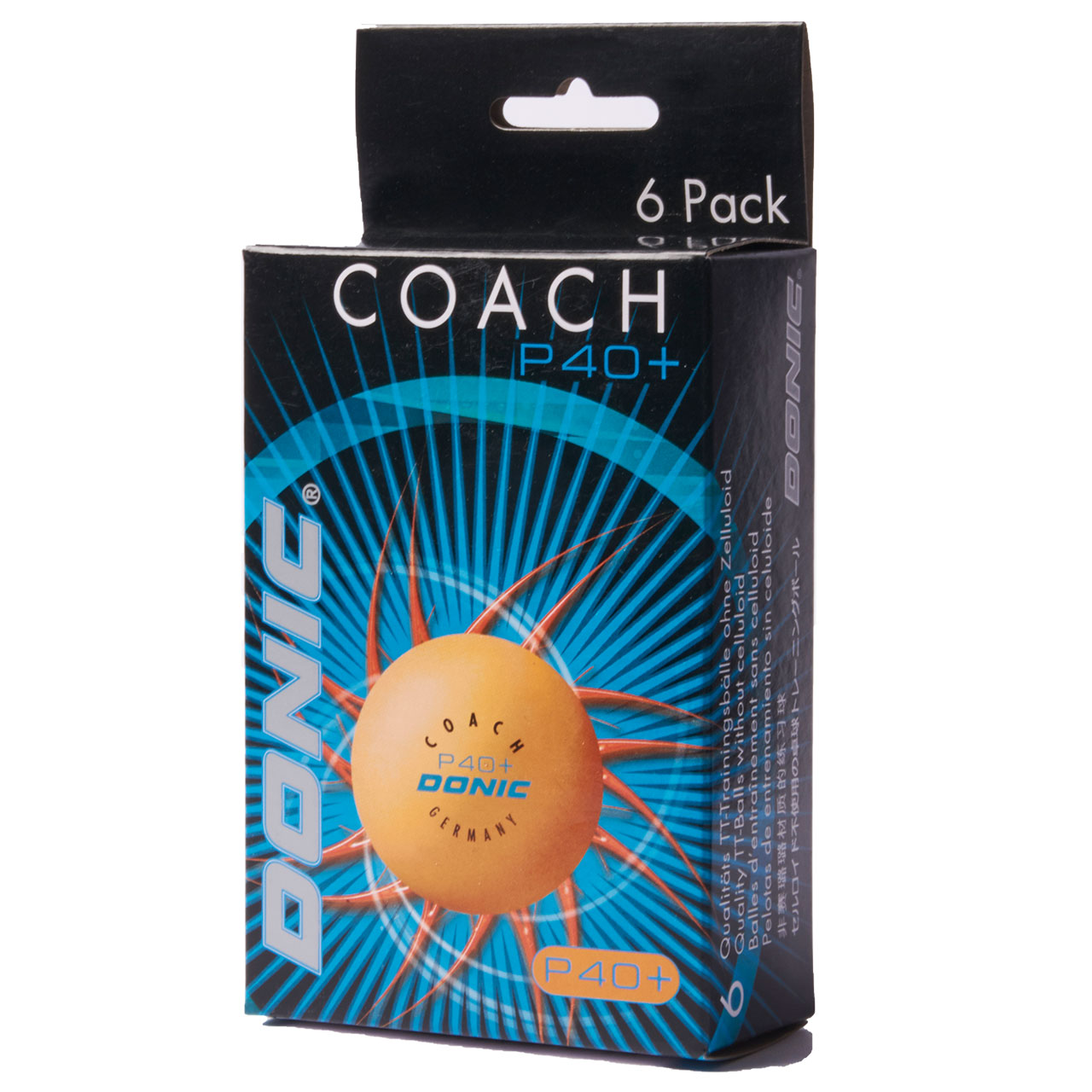 donic-ball_coach_2_star_P_40_plus-6-pack_yellow_2018-web Tischtennis Trainingsball DONIC Coach P40+ ** Cell-Free 6er Karton gelb