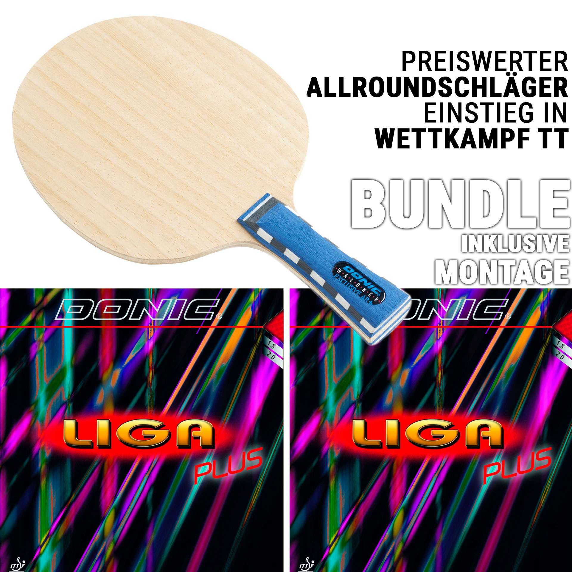 Bundle DONIC WALDNER EXCLUSIVE AR+ / LIGA PLUS