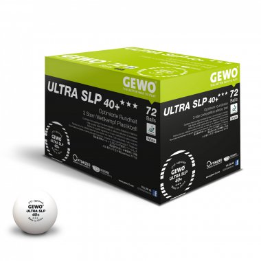 Tischtennis Ball GEWO Ultra SLP 40+  *** 40+ 72 Packung