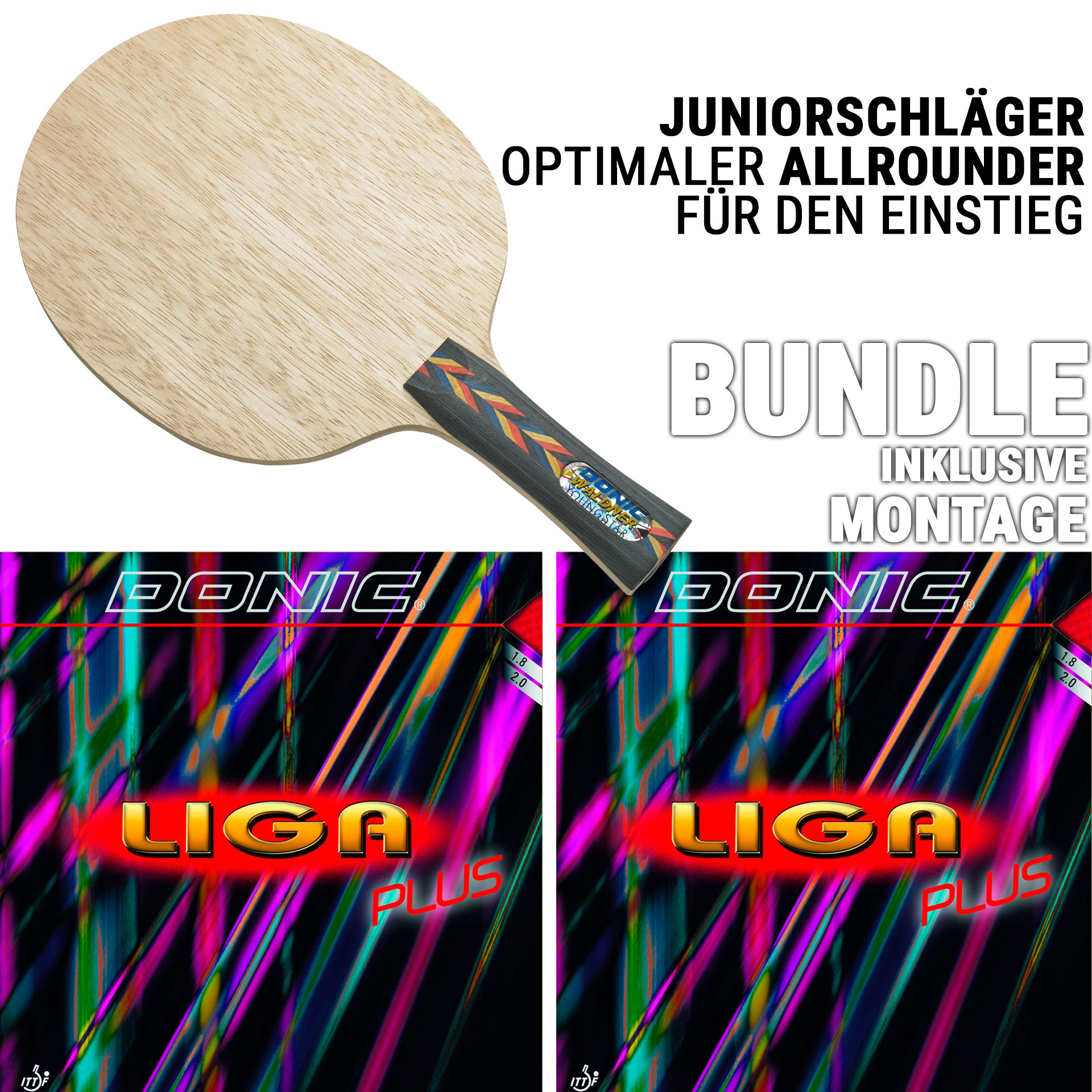 Bundle DONIC WALDNER YOUNGSTAR / LIGA PLUS