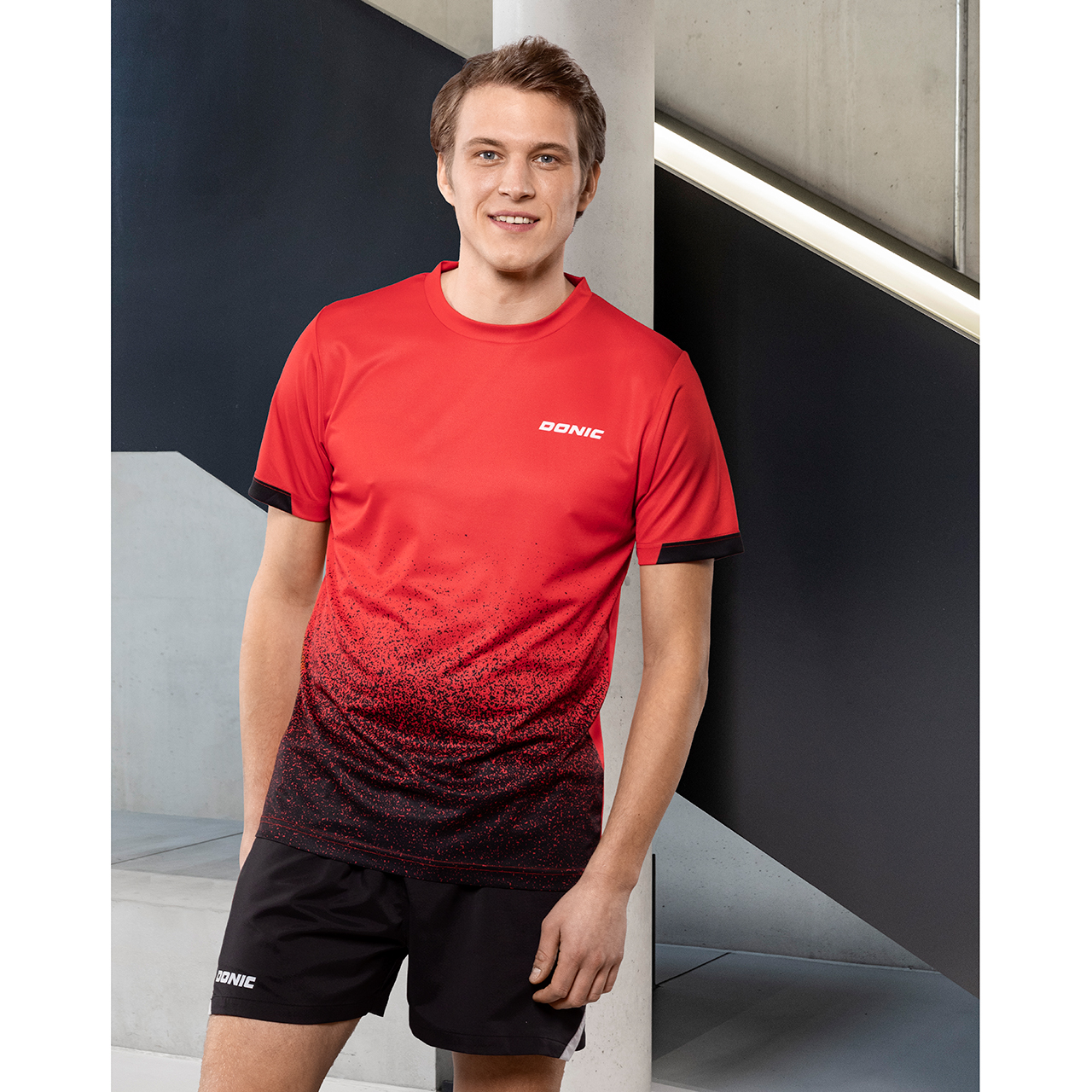 DONIC Tischtennis T-Shirt Split rot Model