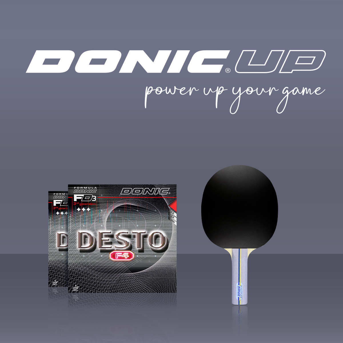 Bundle DONIC WALDNER OFFENSIVE konkav mit DESTO F4 Belägen