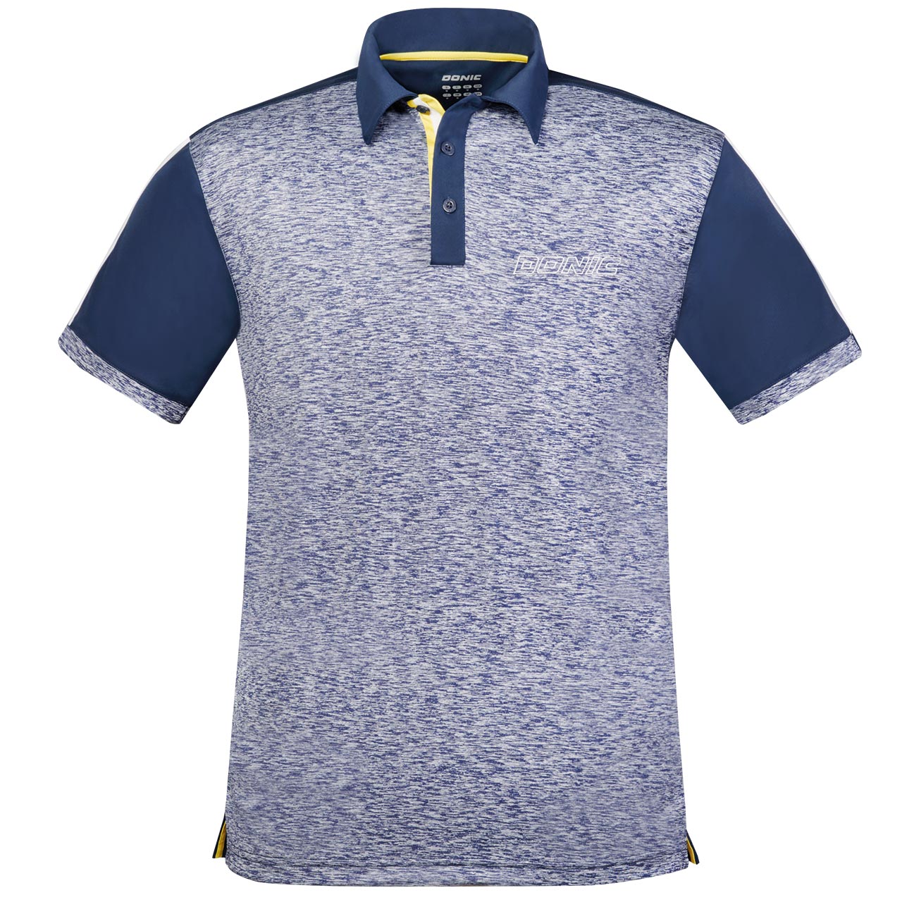 DONIC Poloshirt Melange Pro blau Brust