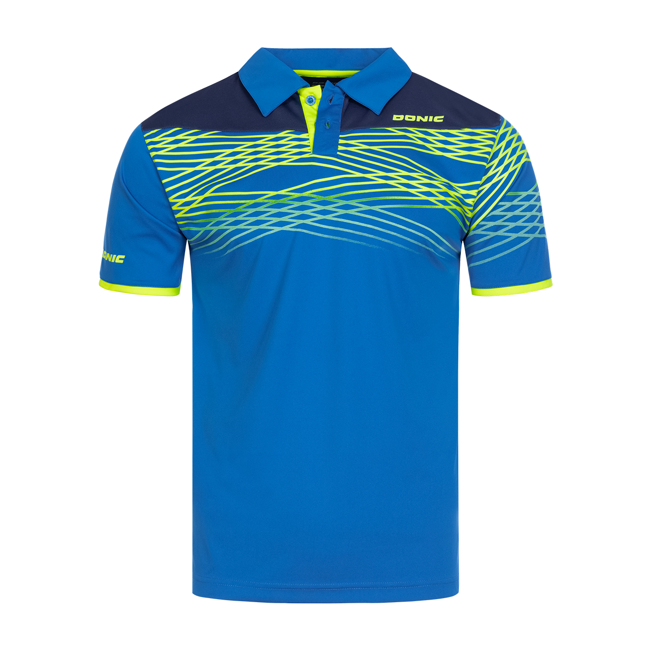 Tischtennis DONIC Poloshirt Clashflex blau Brust