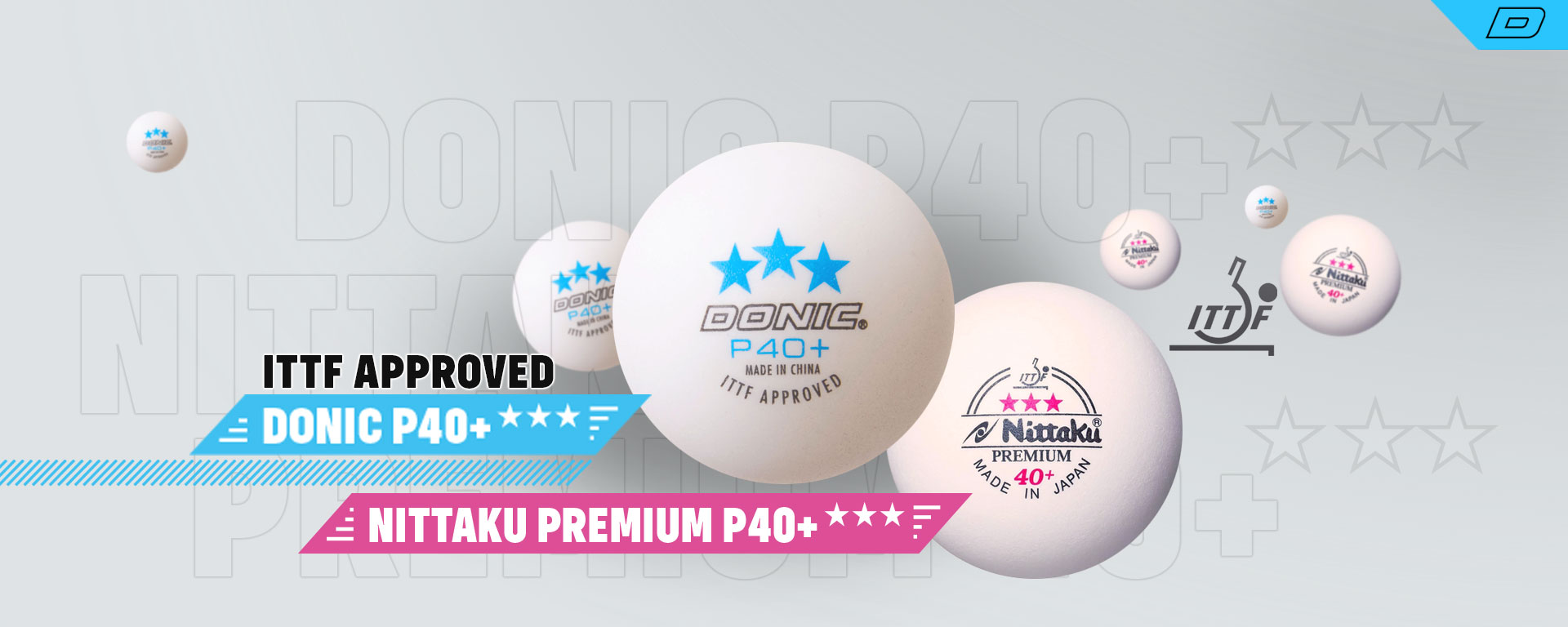 DONIC Nittaku Tischtennis Bälle Cell  Free 3 Sterne