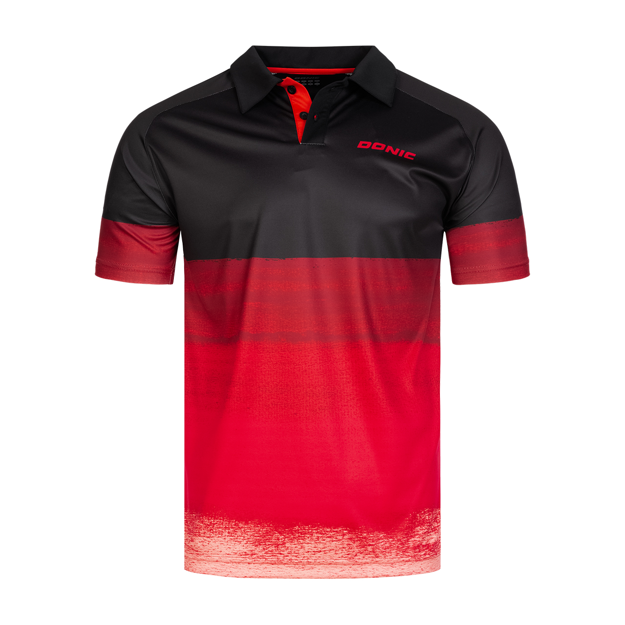 Tischtennis DONIC Poloshirt Force rot Brust