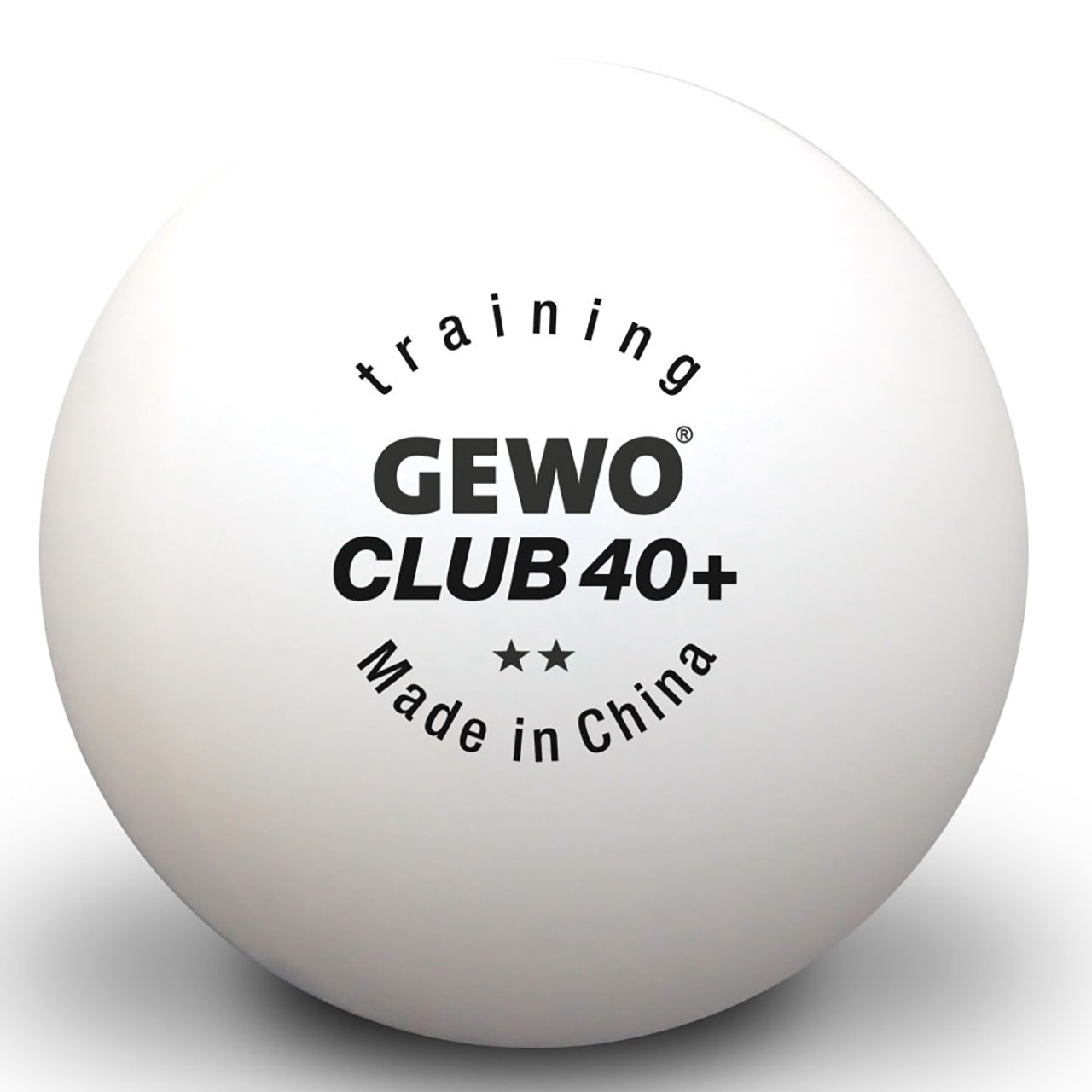 Tischtennis Trainingsball GEWO Training Club 40+ weiß