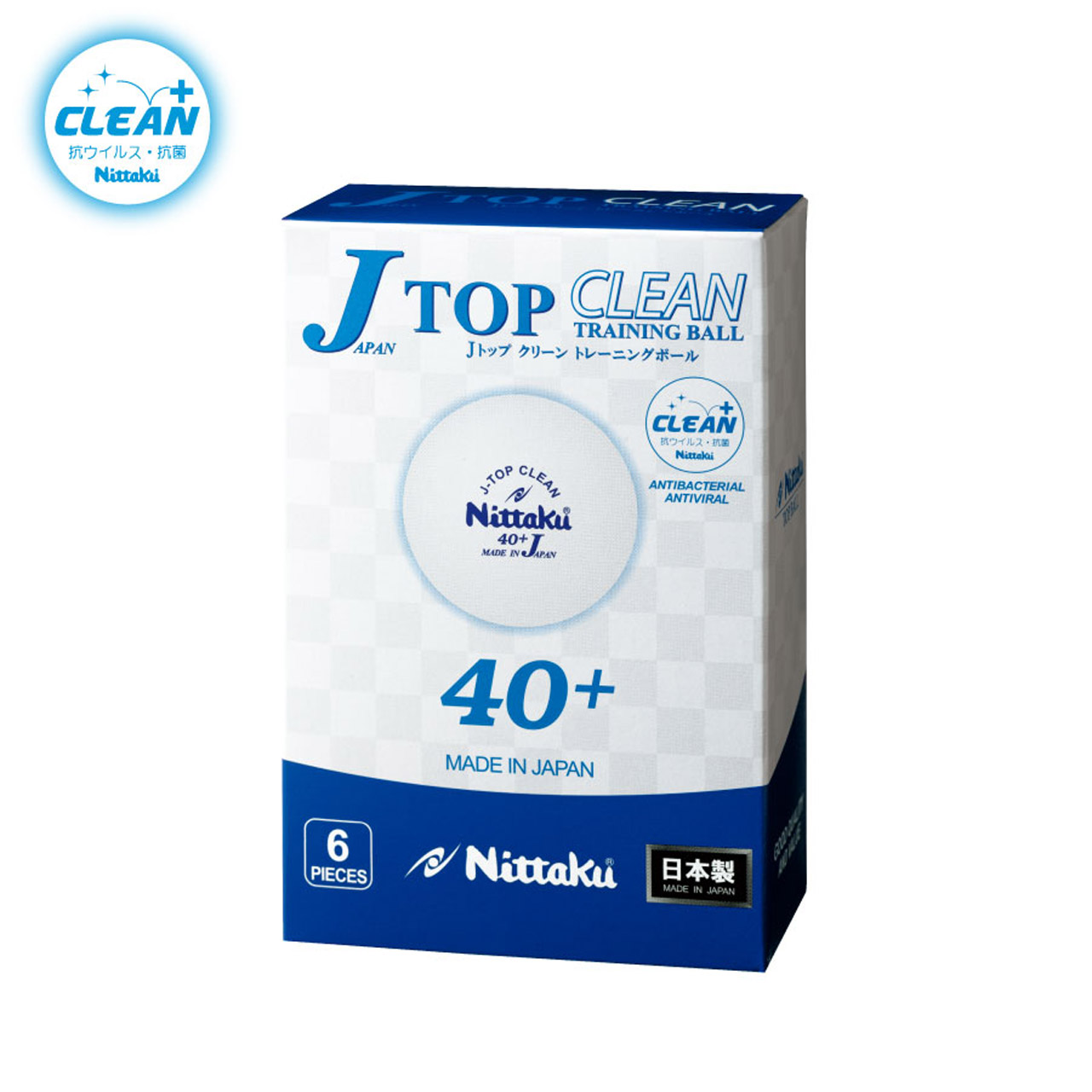 Tischtennis Trainingsball Nittaku J-Top 40+ weiß 6er Box