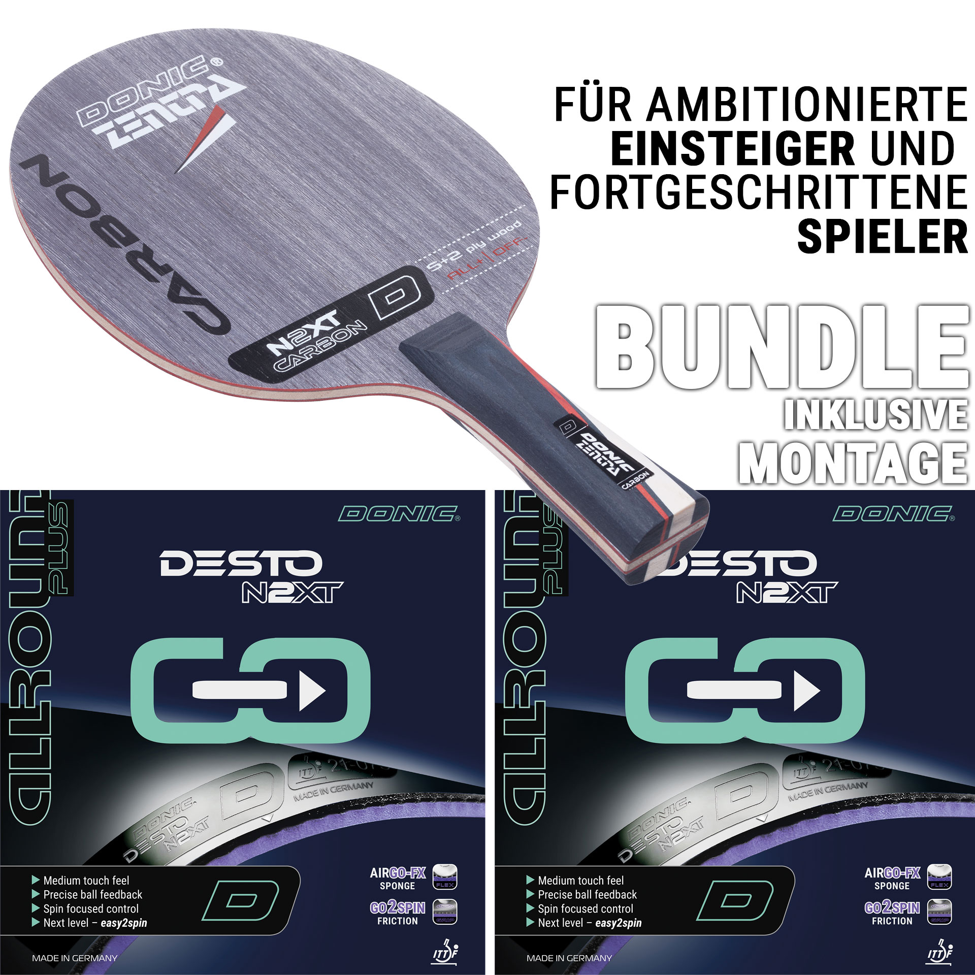 Bundle - DONIC ZENTRA NEXT CARBON / DESTO NEXT