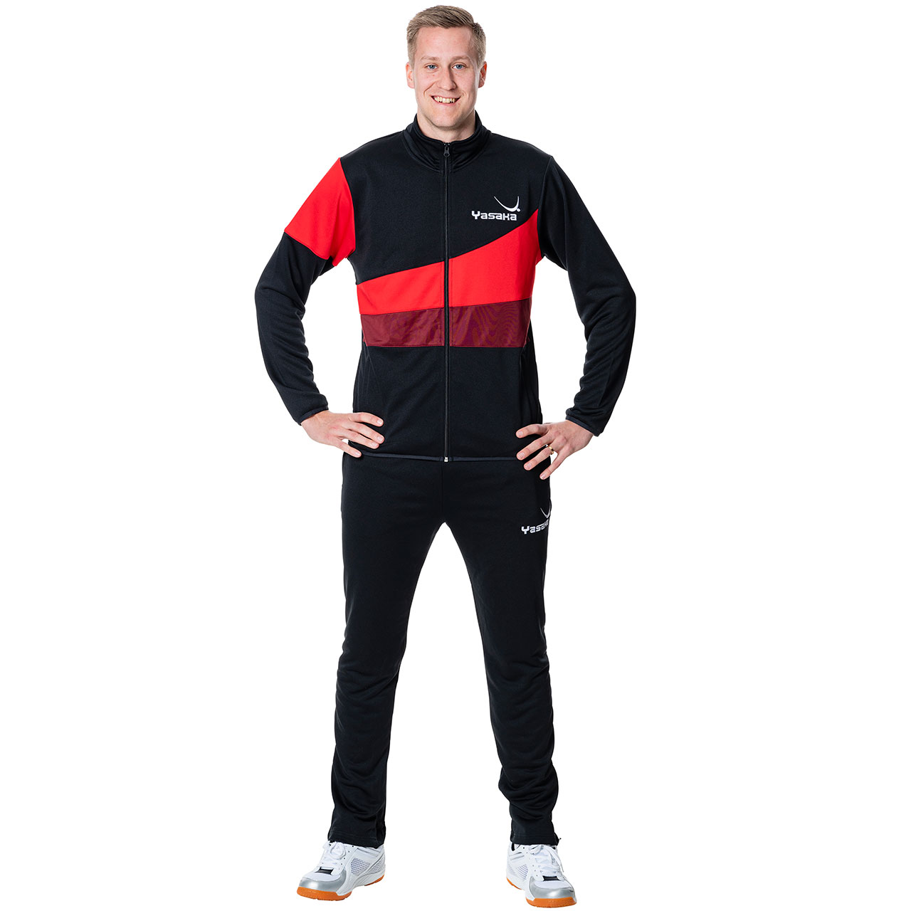 yasaka-tracksuit_pollux_black_falck-web Trainingsanzug Yasaka Anzug Pollux rot Falck