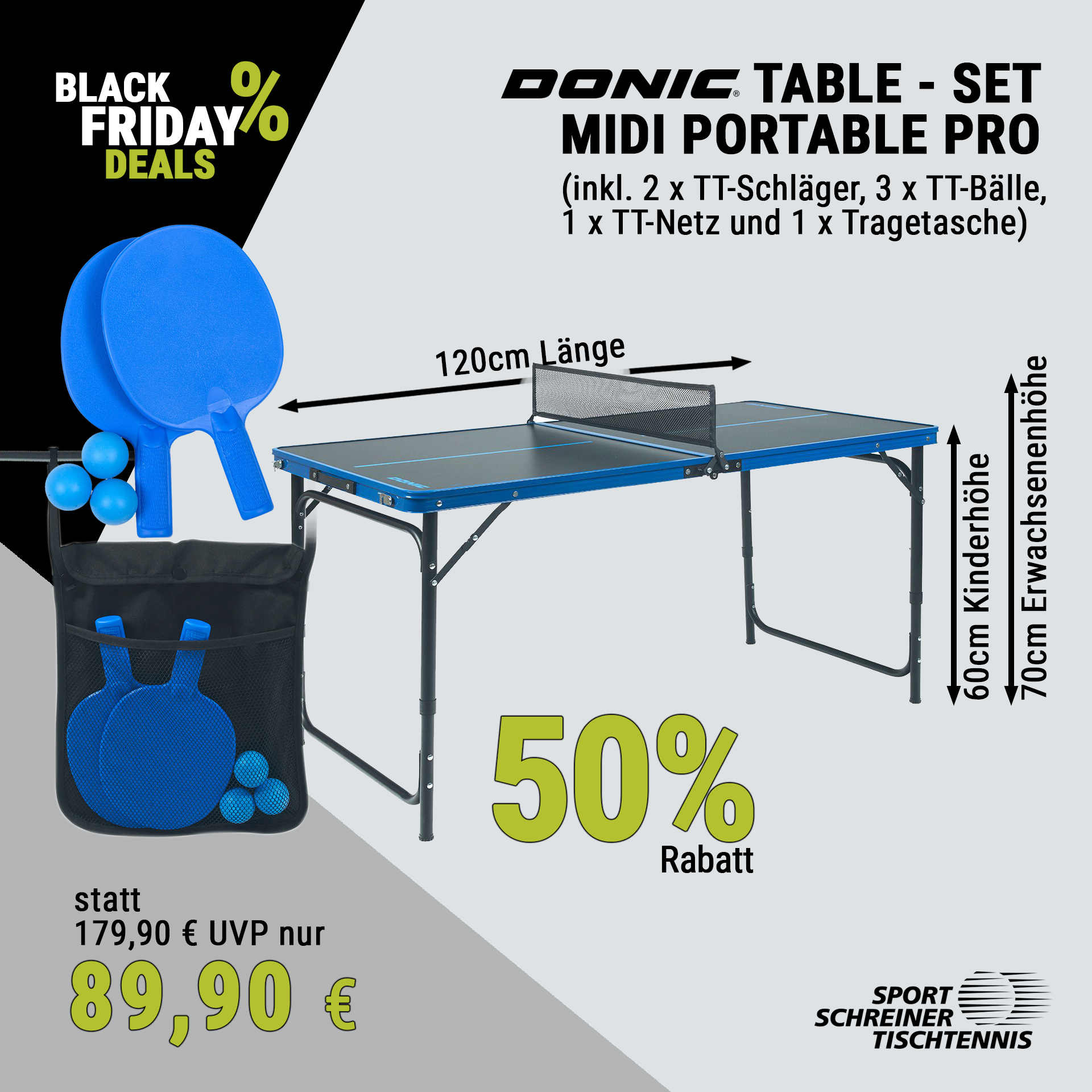 DONIC TABLE SET MIDI-Portable PRO