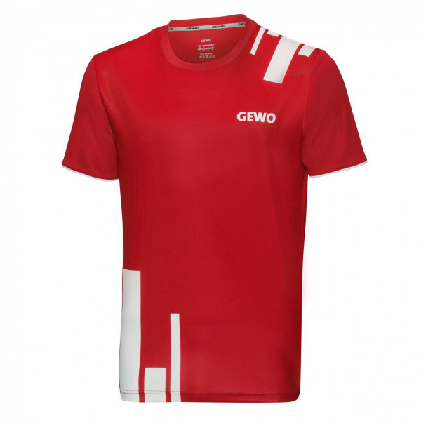 Gewo T-Shirt Bloques red/white front