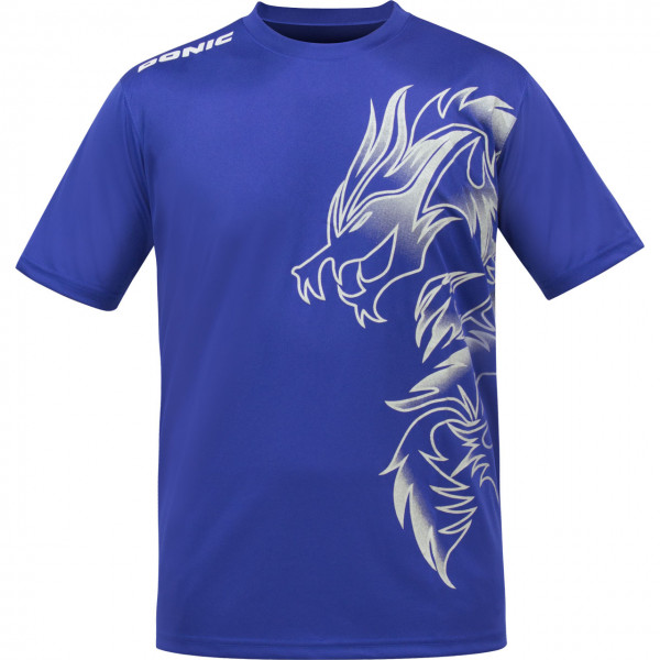 Tischtennis DONIC T-Shirt Dragon blau Brust