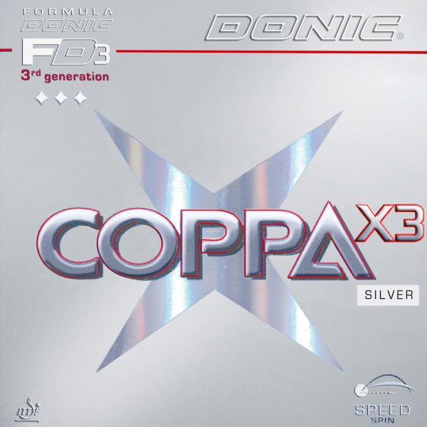 Tischtennis Belag DONIC Coppa X3 Silver Cover