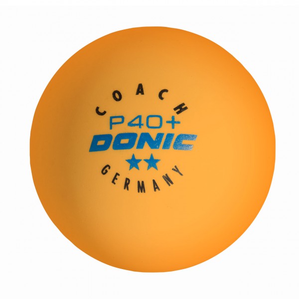 Tischtennis Trainingsball DONIC Coach P40+ ** Cell-Free orange