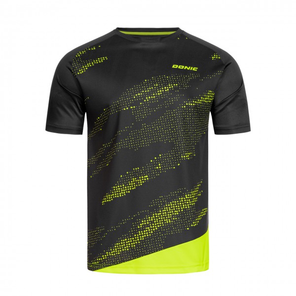 Tischtennis DONIC T-Shirt Mirage schwarz Brust