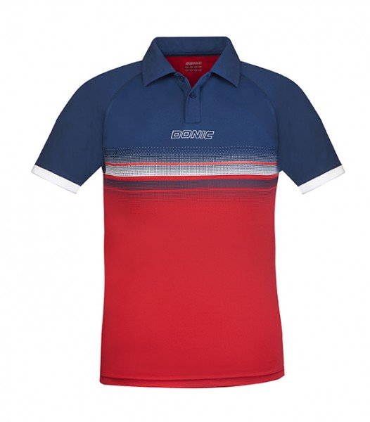 DONIC Polo-Shirt Draftflex rot/marine 