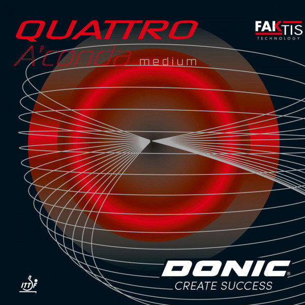 Tischtennis Belag DONIC Quattro A´Conda Medium Cover